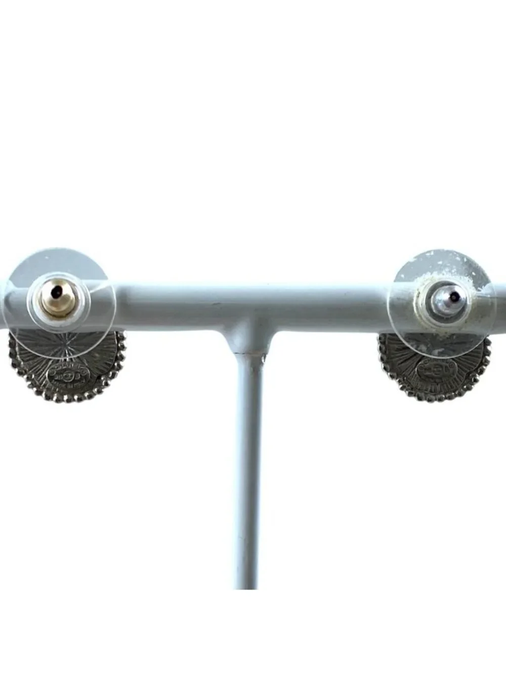 Chanel Earrings CC Logo Silver